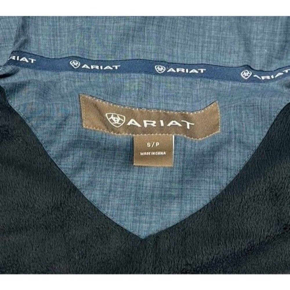 Ariat Crius Insulated Puffer Vest Slate Blue Heather Men’s Small Full Zip - Picture 7 of 10